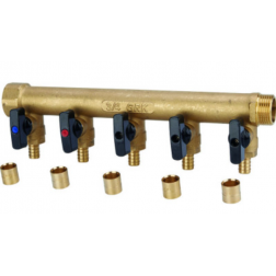 Collecteur sanitaire PER GRK à glissement 5 départs avec vannes