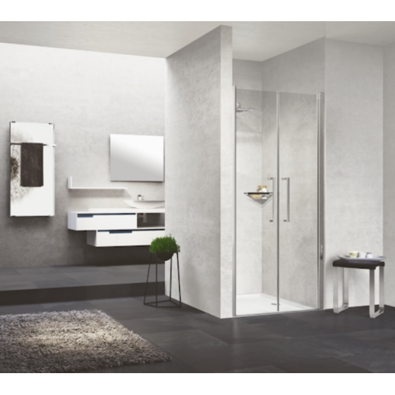 Porte de douche battantes Novellini Young 2.0 117 à 121 cm - Y22B117-1B