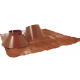 Solin plomb brun 5° à 30° étanchéité de toiture pour Bioten Ø 80 / 125 - 471483