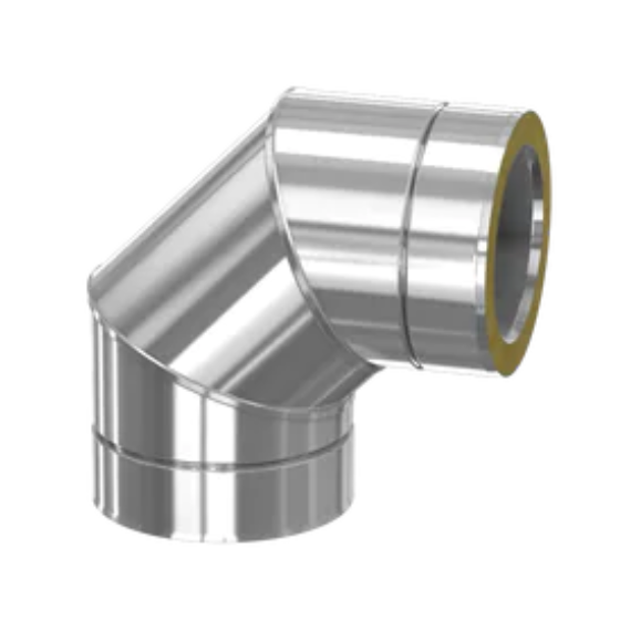 Coude 90 ° double paroi isolé inox ORION Joncoux 316/304
