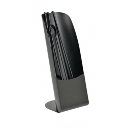 Serviteur Piz en acier noir givré Dixneuf pour poêle et cheminée - 002.10646N3