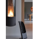 Serviteur Piz en acier noir givré Dixneuf pour poêle et cheminée - 002.10646N3