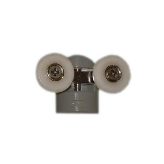 Double roulette douche Kinedo diamètre 23 mm avec support pour verre 6mm - ROU19