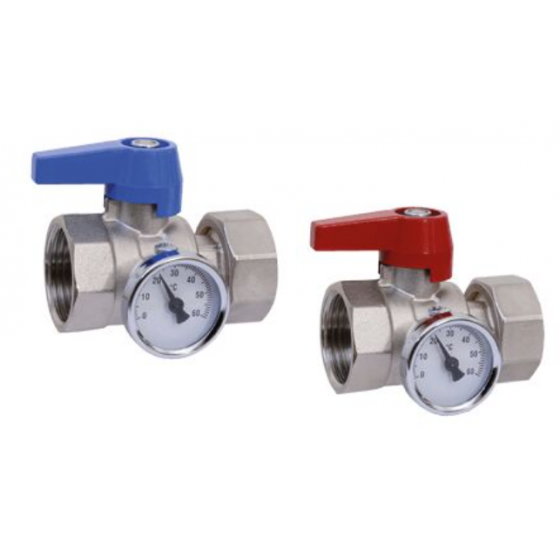 Kit vannes à boisseau sphérique avec thermomètre Watts Industries - 10022873