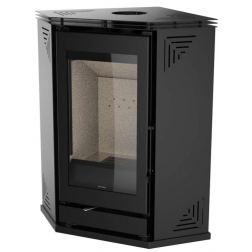 Poêle à bois d'angle Solzaima K4 Eco 7,3 kW - PA1053G023