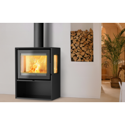 Poêle à bois rectangulaire Solzaima Small Box Glass door 9,4 kW - PA1053G027
