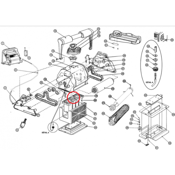 Hélice turbine pour robot Tiger Shark - ZKTI80