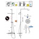Colonne de douche thermostatique Paini Sprit black PVD - 202PZ22DTH