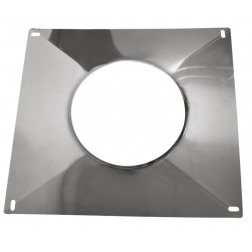 Plaque d'étanchéité haute en inox Joncoux cheminée 350 x 350
