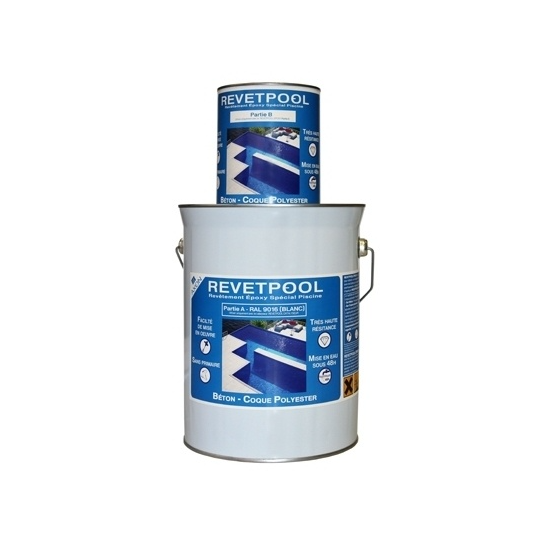 Revêtement Revetpool époxy Astralpool couleur blanc - REVETBL9016