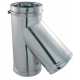 Té nu 90° Double Paroi Isolé Inox Ø 153 / 213 Ext
