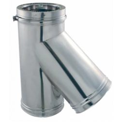 Té nu 90° Double Paroi Isolé Inox Ø 153 / 213 Ext