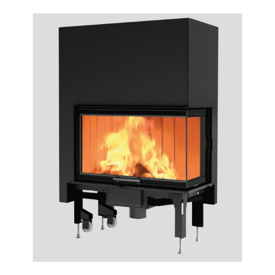 Cheminée à bois Edilkamin WINDO2 75 L vitre à gauche 13.2 kw - 803030