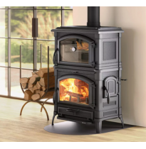 Poêle à bois avec four